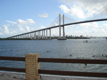 Ponte Newton Navarro - encontro do Rio Potengi com o mar in Natal