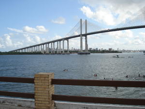 Ponte Newton Navarro - encontro do Rio Potengi com o mar in Natal